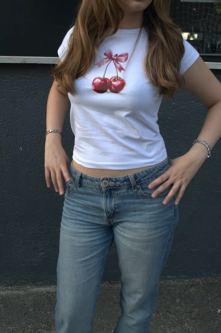 Kiraz Baskılı T-Shirt