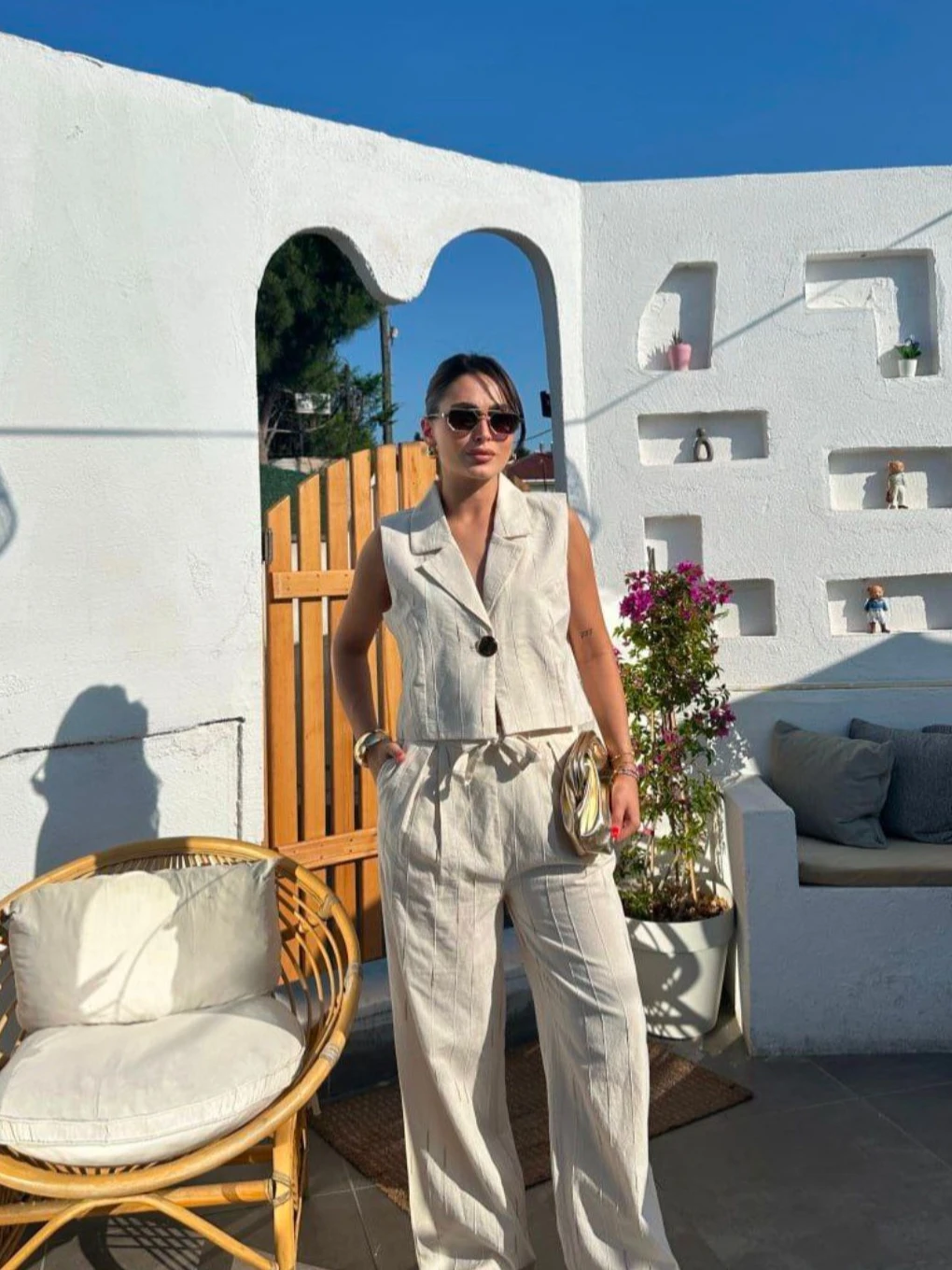 Tek Düğmeli Yelek Pantolon Takım